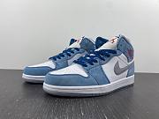 Air Jordan 1 Mid SE French Blue Light Steel (GS) DR6235-401 - 1