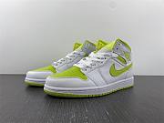 Air Jordan 1 Mid White Lime (Women's) BQ6472-131 - 1