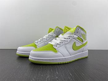 Air Jordan 1 Mid White Lime (Women's) BQ6472-131