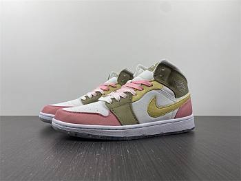 Air Jordan 1 Mid SE Pastel Vivid Green Grind (GS) DJ0338-100