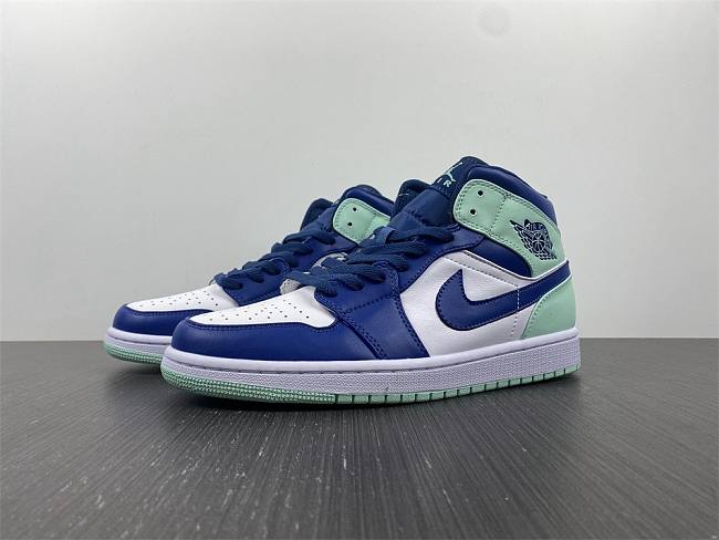 Air Jordan 1 Mid Mystic Navy Mint Foam 554724-413 - 1