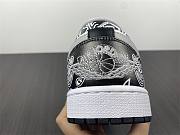 Air Jordan 1 Low Black White Grey Paisley 553558-940 - 5