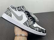 Air Jordan 1 Low Black White Grey Paisley 553558-940 - 4