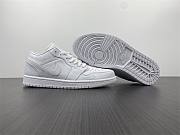 Air Jordan 1 Low Triple White Tumbled Leather 553558-130 - 4