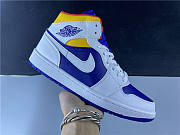 AIR JORDAN 1 MID (GS) 'WHITE DEEP ROYALE BLUE’  - 6