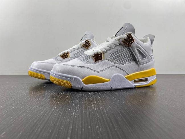 Air Jordan 4 White/Coconut Milk-Vivid Sulfur AQ9129-101 - 1