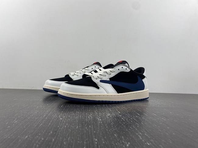 Travis Scott x Nike Air Jordan 1 Low Black White & Blue DM7866-713 - 1