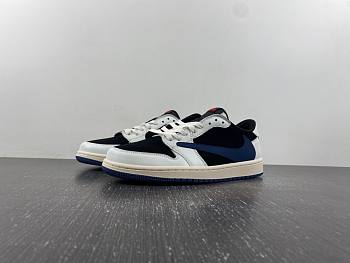 Travis Scott x Nike Air Jordan 1 Low Black White & Blue DM7866-713