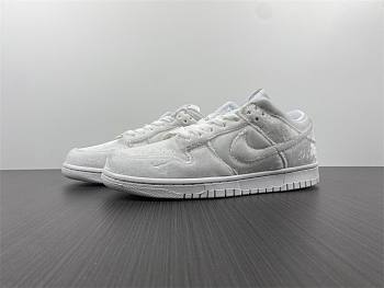 Nike Dunk Low Dover Street Market Triple White Velvet DH2686-100