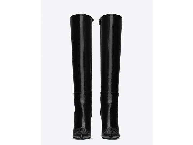 SAINT LAURENT JONES BOOTS IN GLAZED LEATHER 755229AAAZY1000 - 1