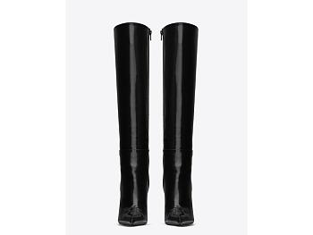 SAINT LAURENT JONES BOOTS IN GLAZED LEATHER 755229AAAZY1000