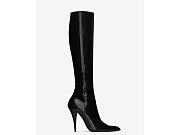 SAINT LAURENT JONES BOOTS IN GLAZED LEATHER 755229AAAZY1000 - 4