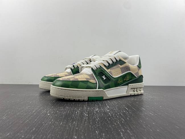 LV Trainer Sneaker Green Color 1AC58C - 1