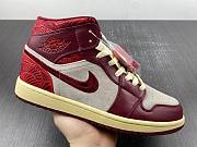 Air Jordan 1 Mid SE Tiki Leaf Team Red (Women's) DZ2820-601 - 2