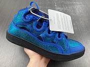 LANVIN CURB SNEAKERS IN LEATHER AND STRASS Majorelle Blue I-1695-I91789 - 6