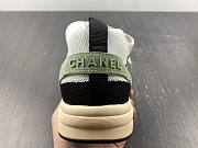 Chanel Knit & Suede Calfskin Sneakers Green & White G38750 - 6