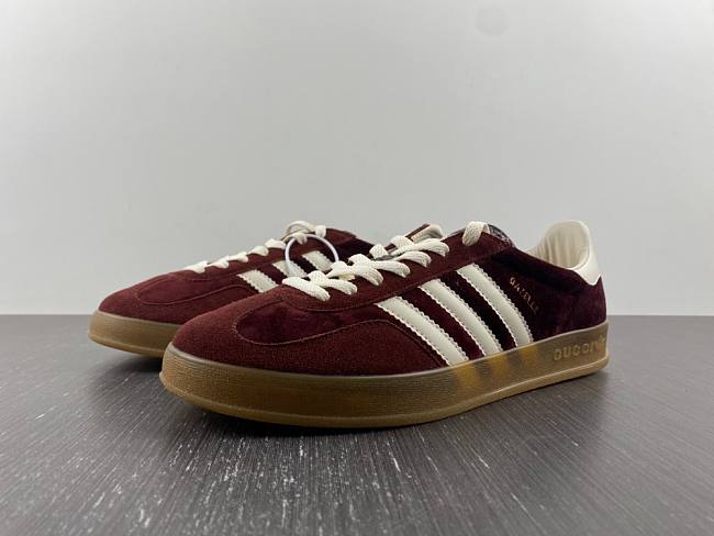 adidas x Gucci Gazelle Burgundy Velvet 707848 9STU0 6160 - 1