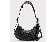 Balenciaga Le Cagole XS Croc-Embossed Shoulder Bag In Black 26CM 67130923EB71000 - 1