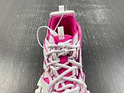 Balenciaga Women's Track Sock Sneaker in white and neon pink knit and nylon 736328W3SKC9055 - 3