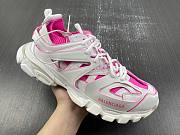 Balenciaga Women's Track Sock Sneaker in white and neon pink knit and nylon 736328W3SKC9055 - 2