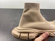 BALENCIAGA WOMEN'S 3XL SOCK RECYCLED KNIT SNEAKER IN BEIGE 758429W2DG12910 - 4