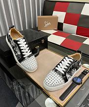 Christian Louboutin Louis Junior Spikes Black graffiti - 5