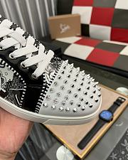 Christian Louboutin Louis Junior Spikes Black graffiti - 2