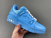 Louis Vuitton Trainer Blue Embossed Monogram 1AARFI - 1