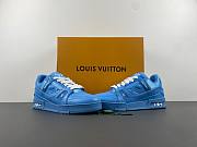 Louis Vuitton Trainer Blue Embossed Monogram 1AARFI - 2