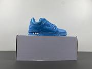 Louis Vuitton Trainer Blue Embossed Monogram 1AARFI - 4