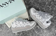 Lanvin grey Leather Curb Sneakers - 6