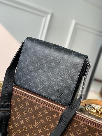 Louis Vuitton Messenger District Monogram Eclipse PM Black Bag 26cm